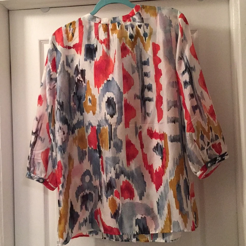 Chico’s 100% Silk Blouse Size Large - Picture 5 of 6